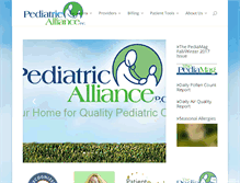 Tablet Screenshot of pediatricalliance.com